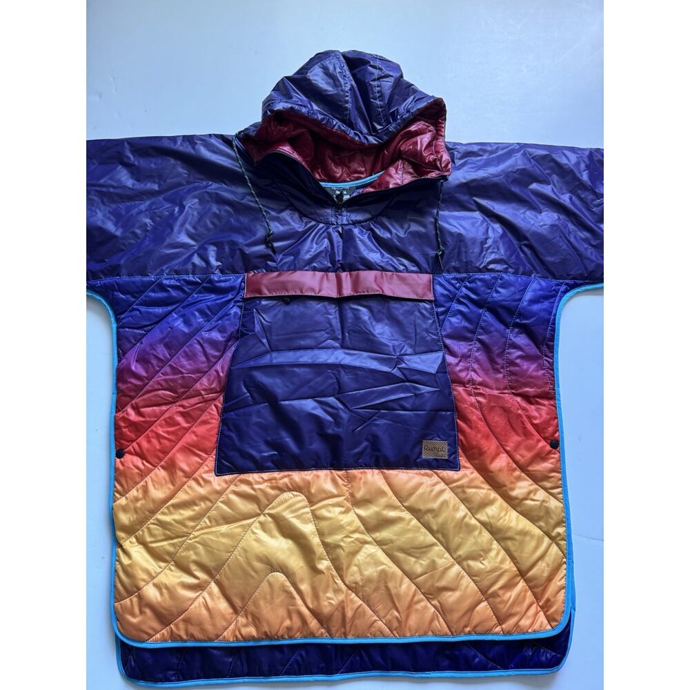 The Original Puffy Poncho S/M Pyro Fade NWT!